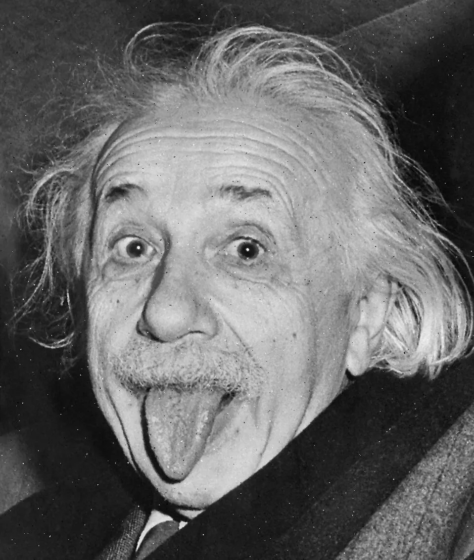 Albert Einstein with median filter
